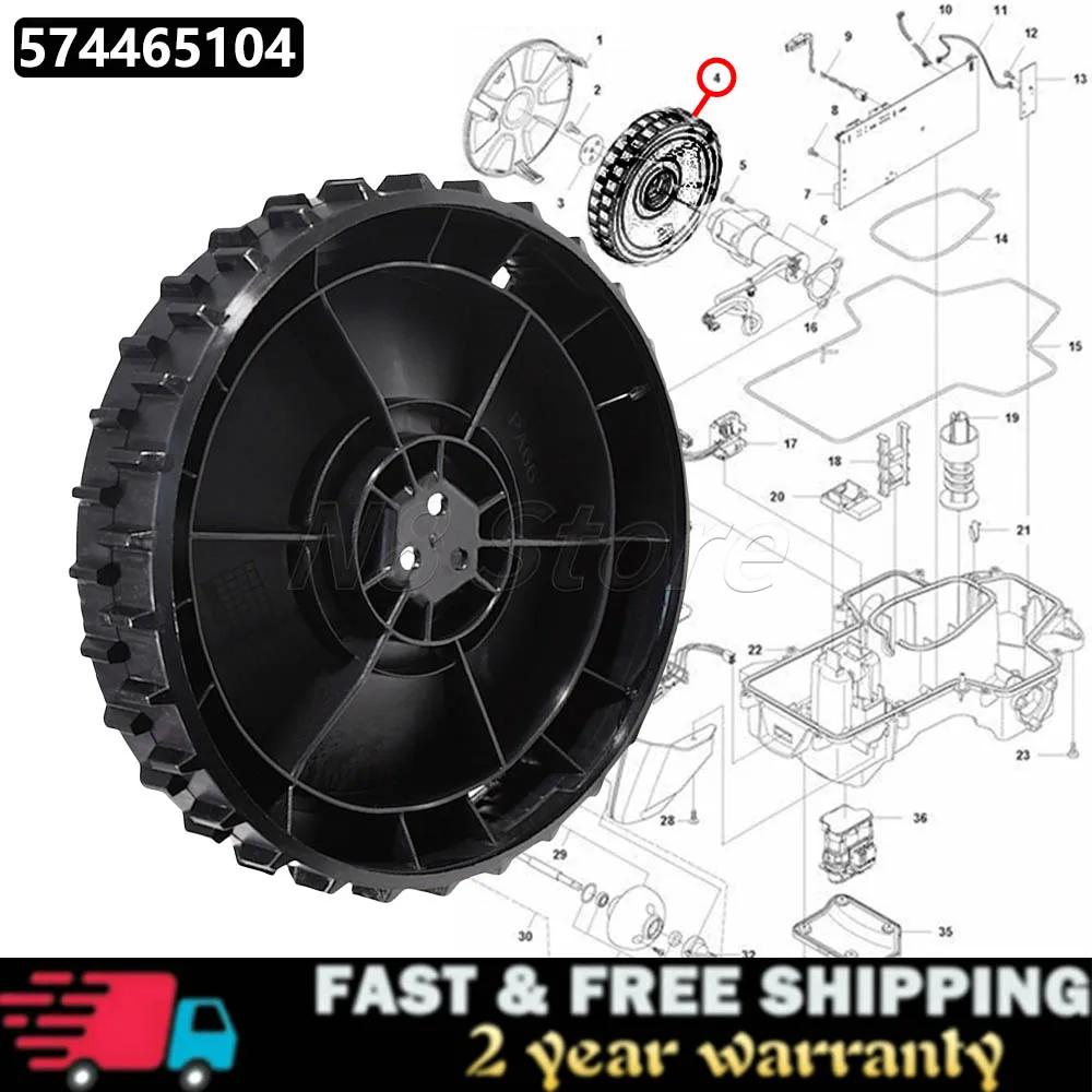 For Flymo 1200R Robotic Lawnmower Wheel 574465104 Wheel Drive Wheel Lawn Mower For Husqvarna Gardena R38Li R40Li R45Li R50Li