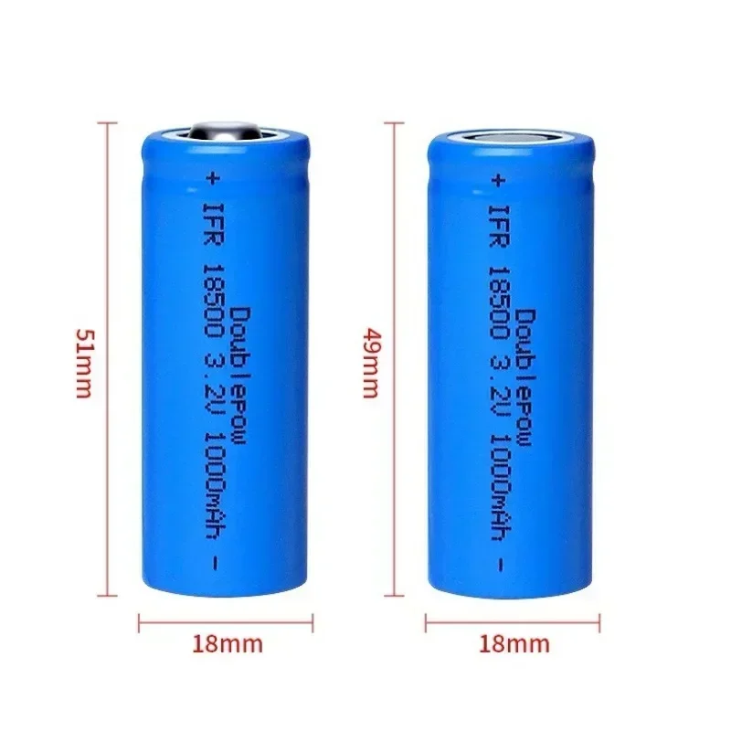 Batería LiFePO4 18500, 3,2 V, 1000mAh, cargador de batería Lifepo4 para linterna, afeitadora, consola de videojuegos, teclado inalámbrico, lámpara de mesa