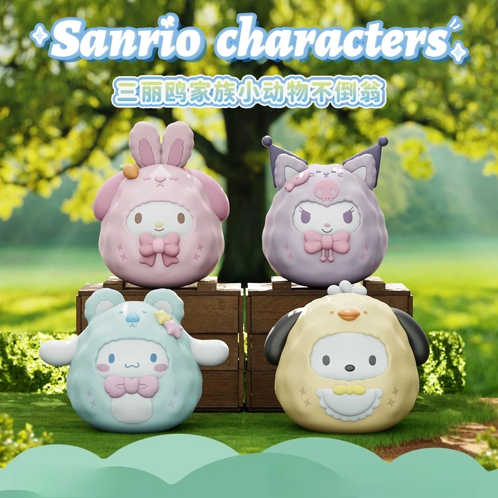 

Genuine Sanrio Family Hello Kitty Kuromi Melody Small Animal Tumbler Blind Box Handmade Creative Home Cute Office Ornament