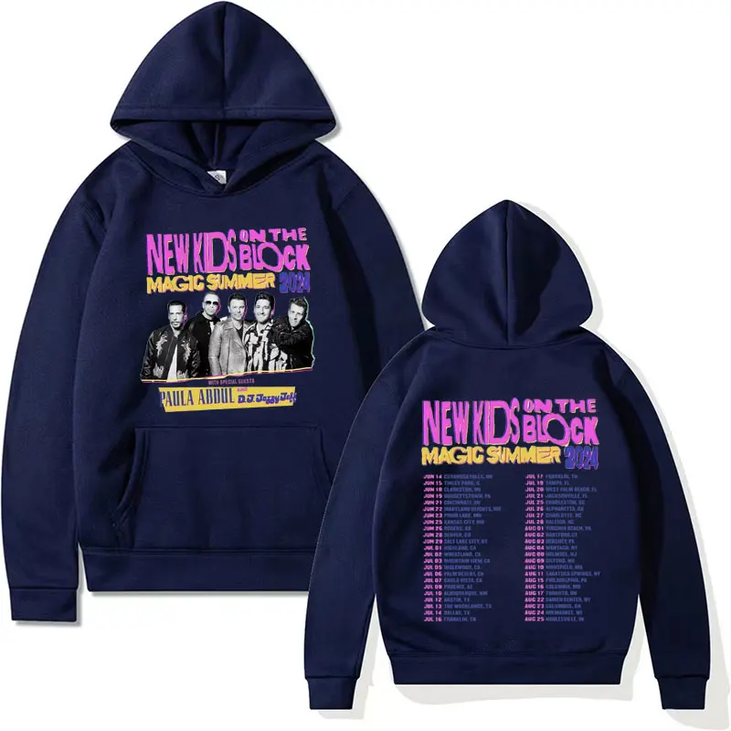 New Kids on The Block The Magic Summer Tour 2024 Hoodies Men Women 90s Vintage Fashion Hip Hop Punk Rock Style Hoodie Sweatshirt