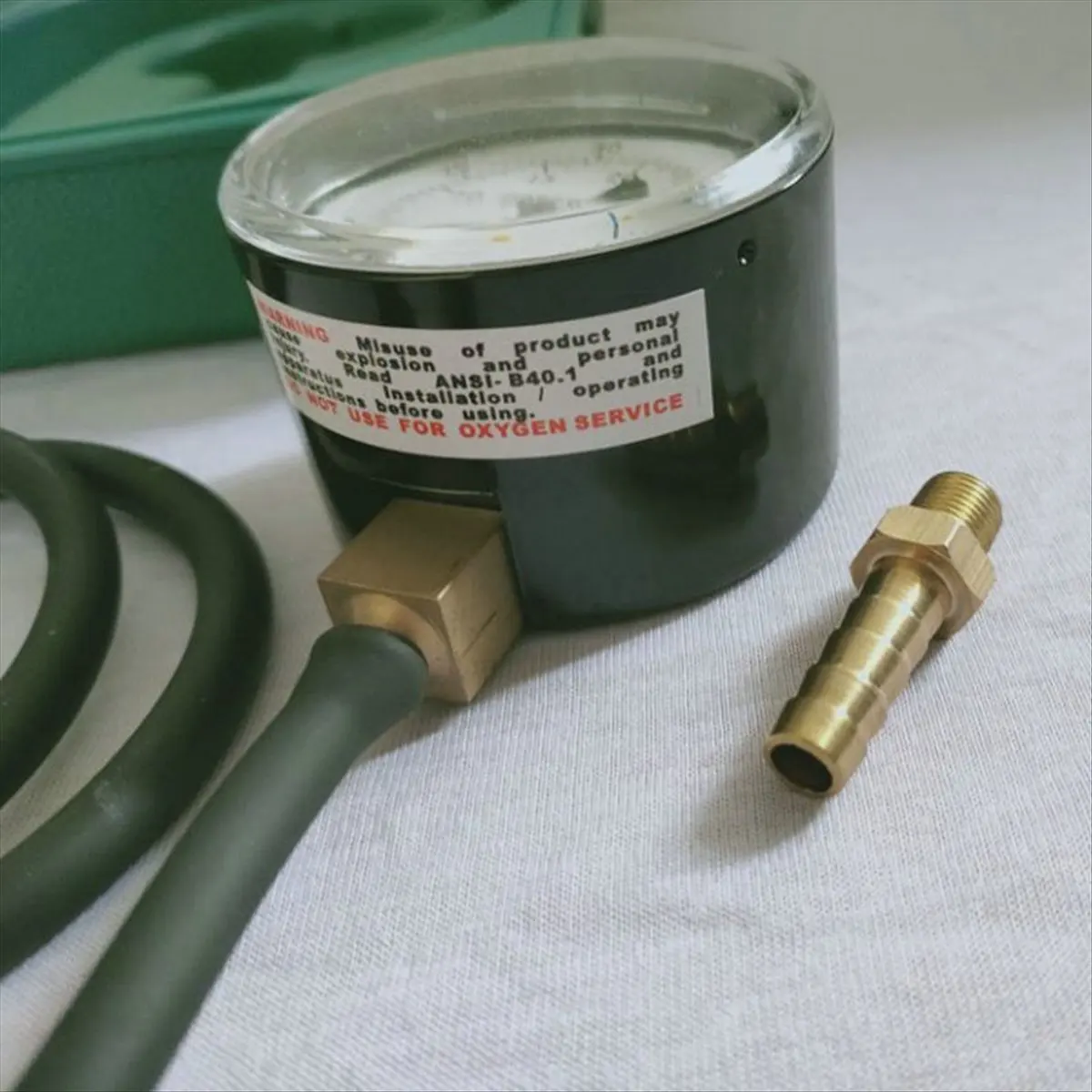 A74U Pressure Gauge Kit for Natural Gas or LP Gas,Manifold Gas Pressure Test Kit,Hose Length 3.3Feet,1/8In NPT BrassConnector