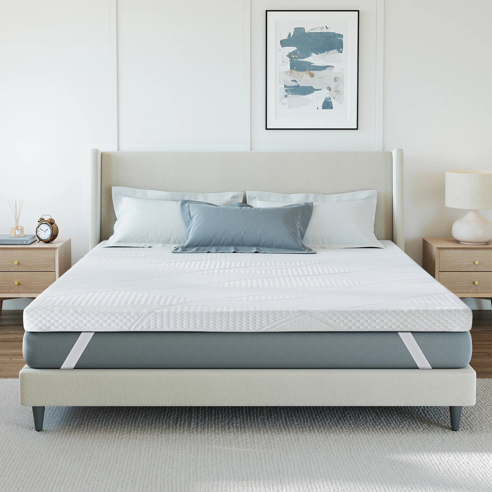 Surmatelas 6 HavenlyHome, Mousse à haute résilience, Confort moelleux ou tonique, Ergonomique, Housse Lavable