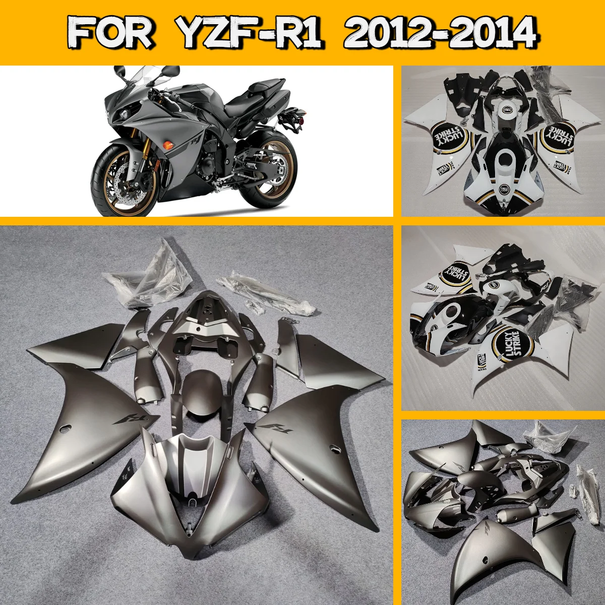 

Комплект обтекателей для Yamaha YZF R1 ABS 2012, 2013, 2014 годов выпуска, простая установка, комплект обшивки YZFR1