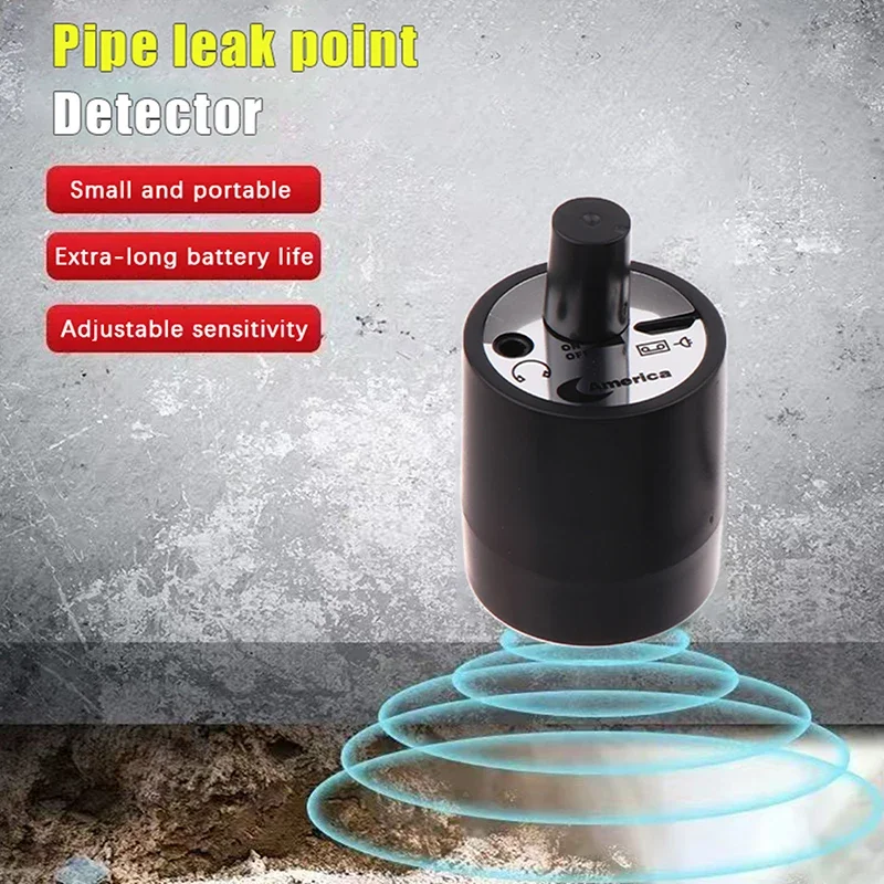 Detector de fugas de agua, colector de sonido multifuncional, adecuado para detección de fugas de varios tubos de construcción, 1 ud.