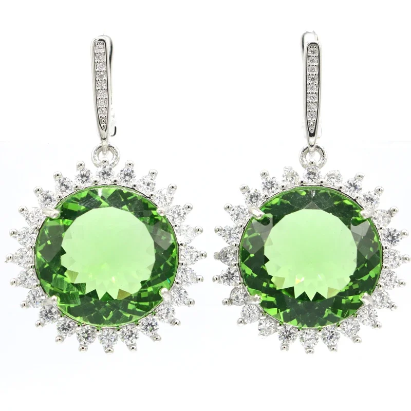 

20g 925 SOLID STERLING SILVER Earrings Charming Tsavorite Garnet Violet Topaz Golden Citrine Tanzanite White CZ Daily Wear