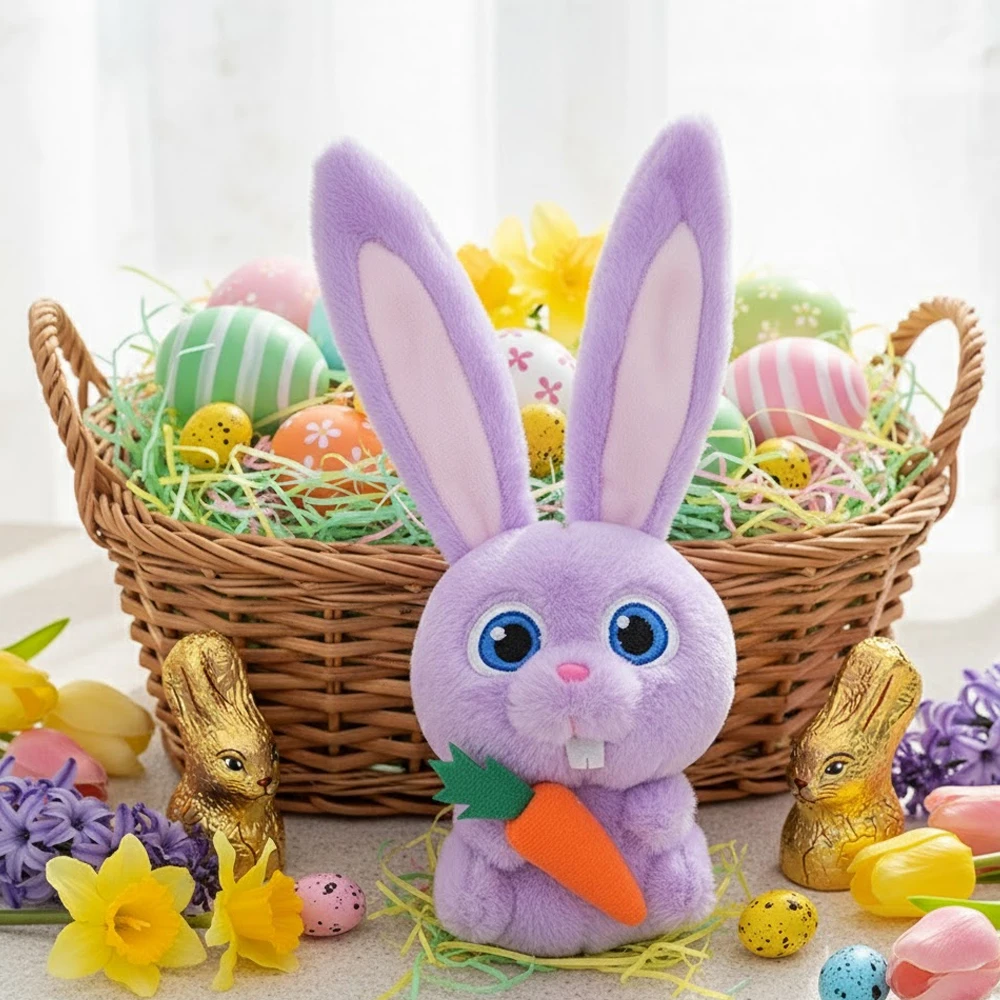 1-20PCS Karotte Hase Plüsch Anhänger Ostern Nette Puppe für Mädchen Kinder Geschenk Tasche Kleine Schlüsselbund Dekoration Ostern geschenk