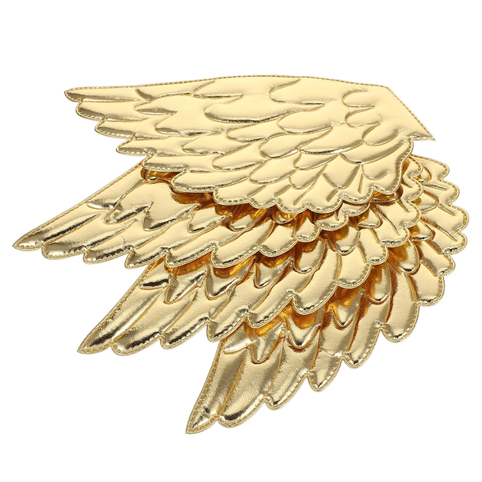 

2Pairs Angel Wings Patches Fabric Golden 45cm Embroidered Applique for Jackets Jeans Backpacks DIY Craft Decorative Repair