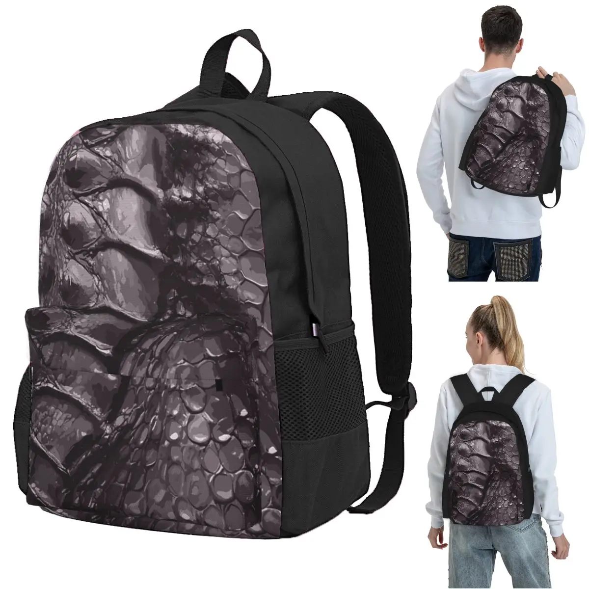 Cool Dinosaur Enthusiast Backpack Student BookBag Kids School Bag Laptop Shoulder Bags for Men Women