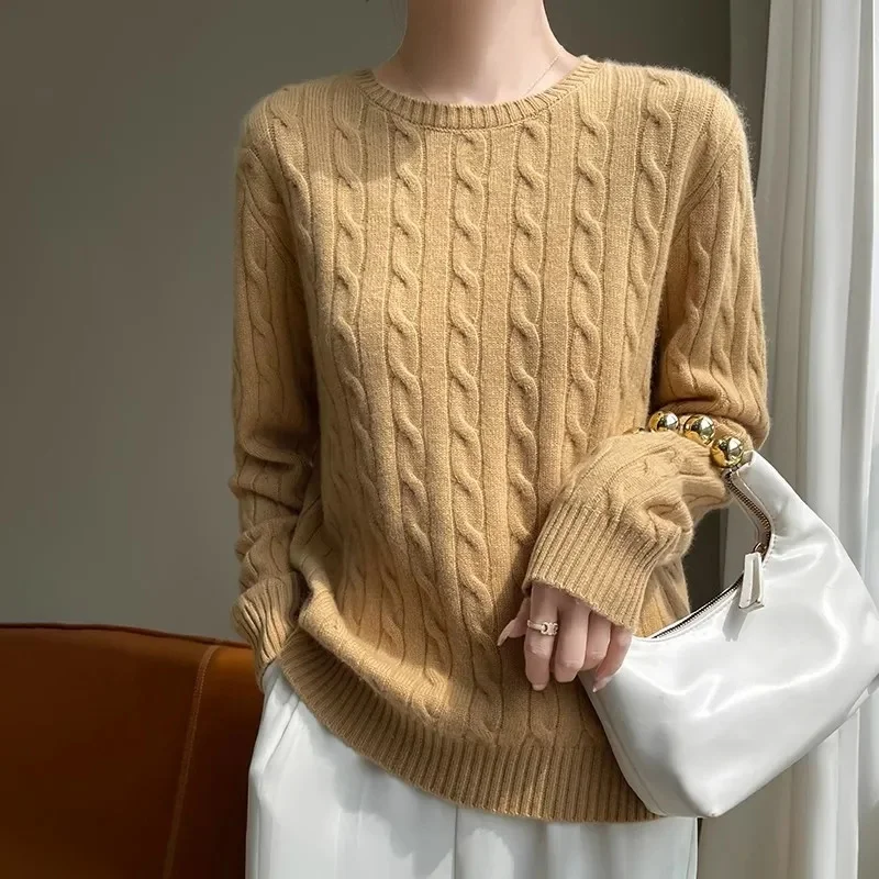 2024 Women Sweater O-neck Autumn Winter BasicPullover Warm Casual Pulls Jumpers Korean FashionSpring Knitwear Bottoming Shirt