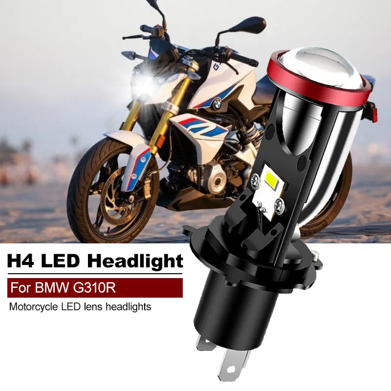 1PCS FOR BMW G310R 25W 6000K White Motorcycle Accessories H4 LED Lens Headlight CANbus High Low Beam HS1 MOTO Lamp