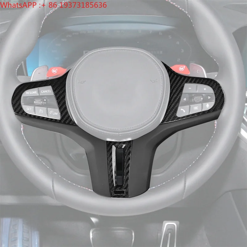 For BMW F90 M5 F91 F92 F93 M8 Competition Prepreg Carbon Fiber Steering Wheel Cover Caps