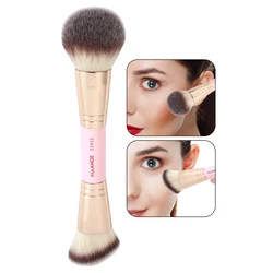 MAANGE Dual-end Makeup Brush for Foundation Powder Blush Contour  Soft Dense Bristles Strong Powder Grabbing for Gifts