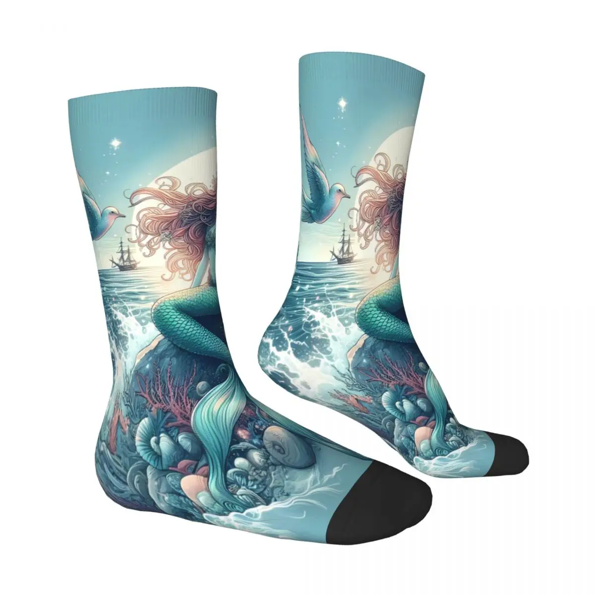 Mermaid Sock Printed Man Polyester
