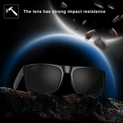 JULI XL Big Wide Head Mens Dark Black Sunglasses for Men Extra Large Square Sun Glasses W8004