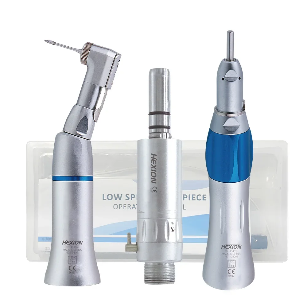 

HEXION 3Pcs/Kit N Tape Low Speed Handpiece Kits, E-generator micromotor,Key Contra Angle, External Water Spray, 2 Holes 4Holes