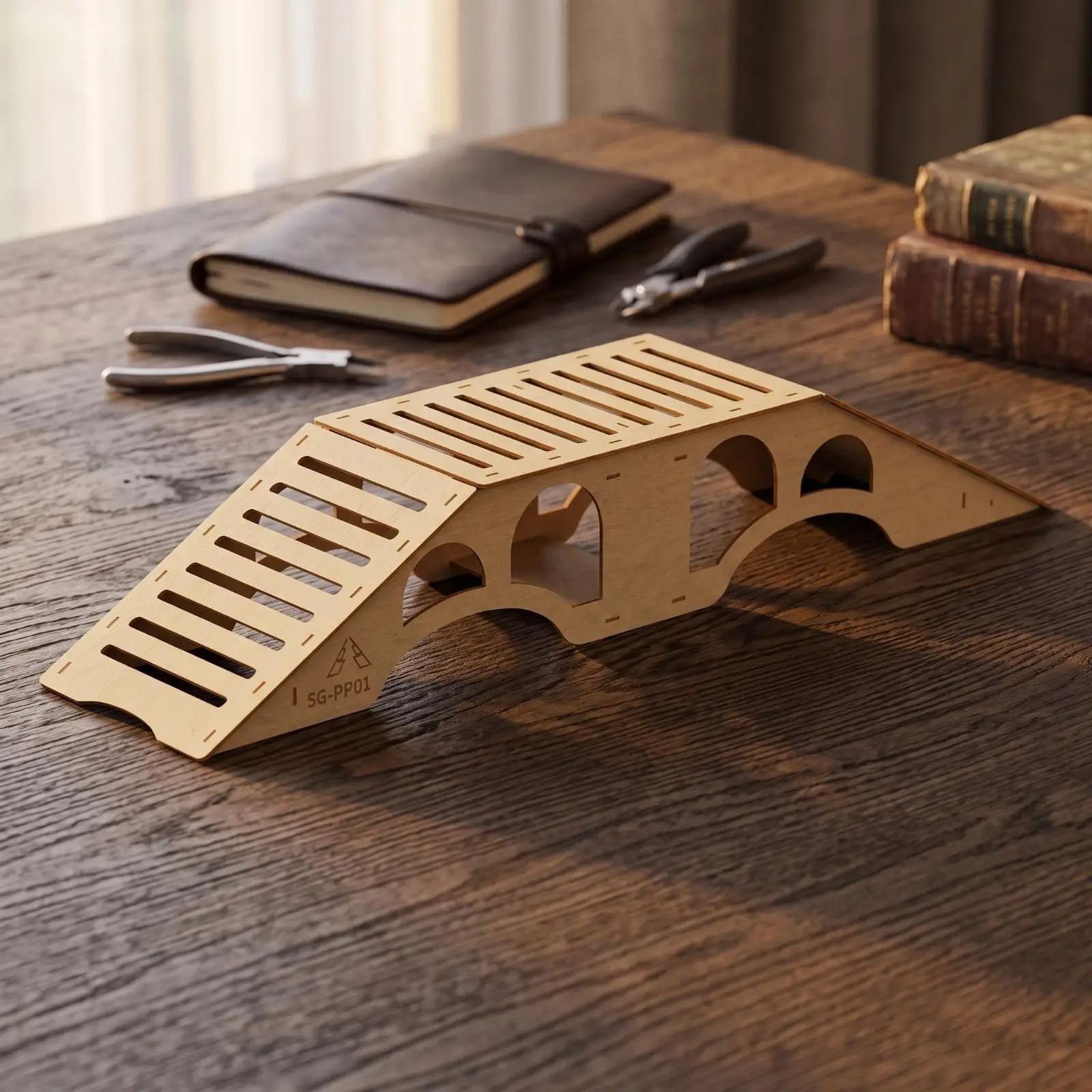 Indoor RC Crawler Course Wooden Vehicle Obstacle Ramp Bridge for 1/24 1/18 Scale Climbing Cars Practice