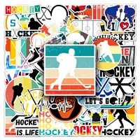 50Pcs Ice Hockey Stickers Waterproof Hockey Sports Decals for Laptop Luggage Skateboard WaterBottle Hockey Team Decor Stickers