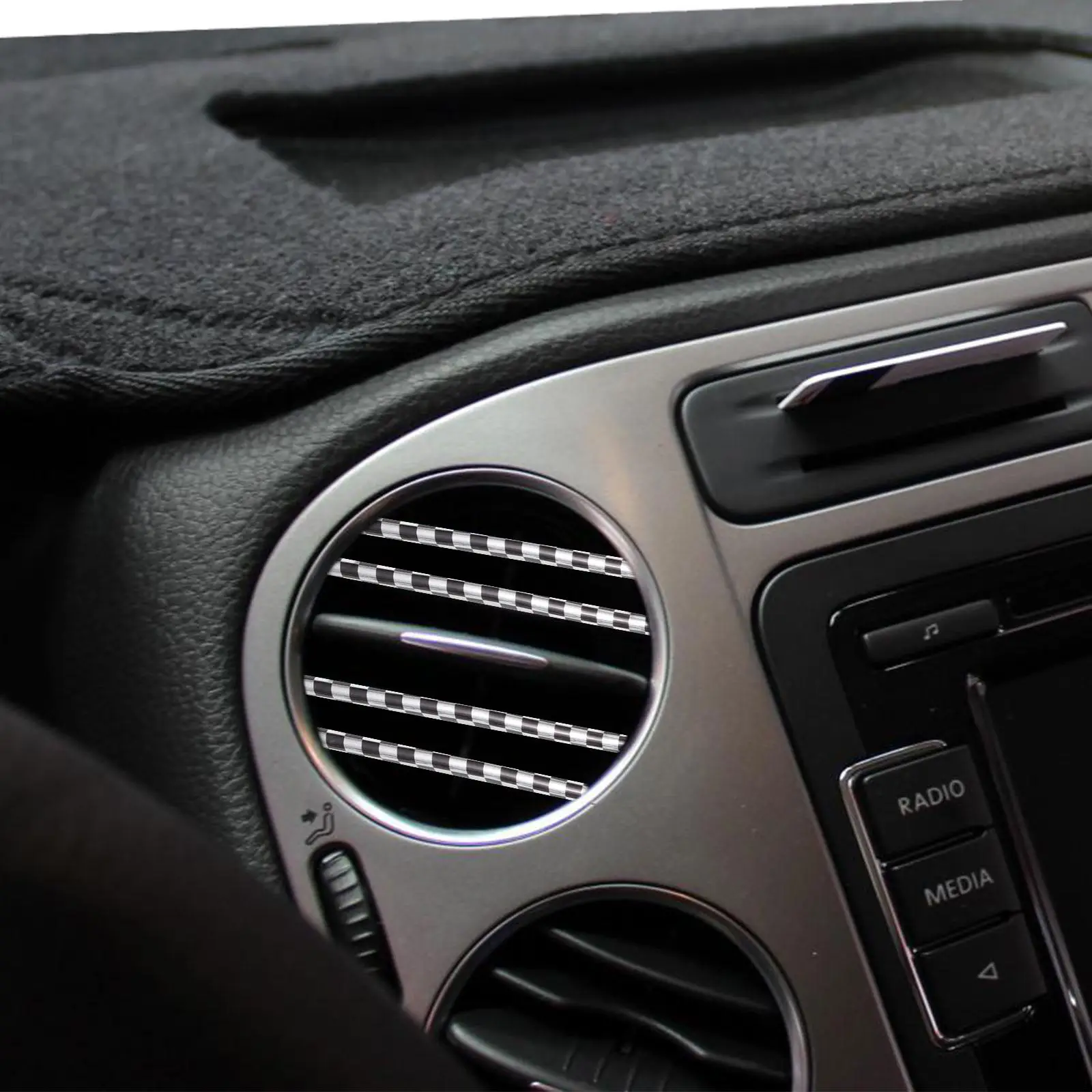 

Car Air Vent Trims U Shaped Stylish Decorative Strip Easy Install No Damage Durable Long Lasting Enhance Appearance