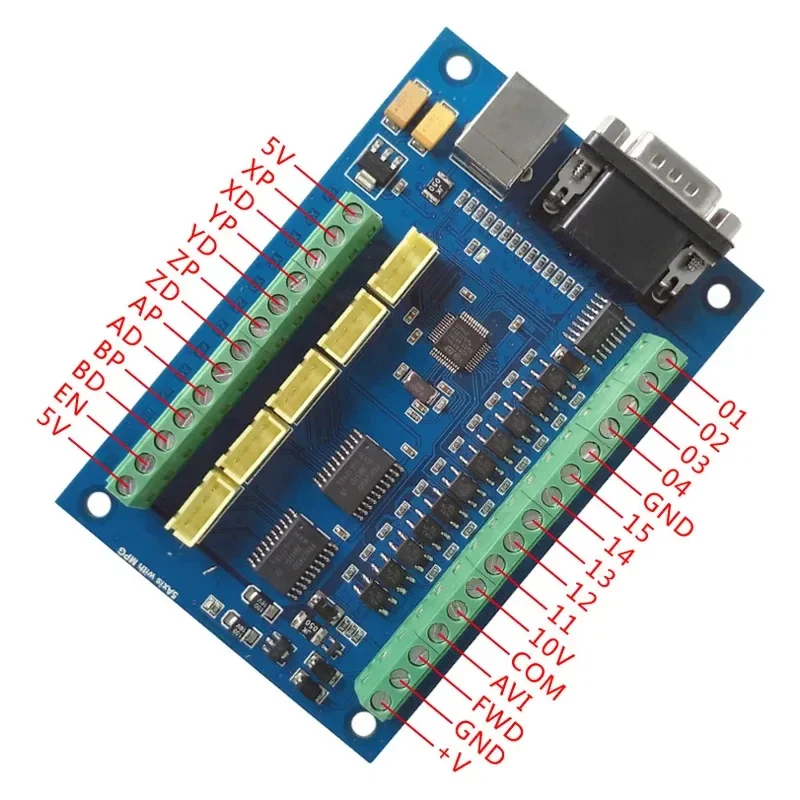 CNC MACH3 USB 5 assi 100KHz USB CNC Smooth Stepper Motion Controller Scheda breakout Impostazione asse Z 6 assi MPG
