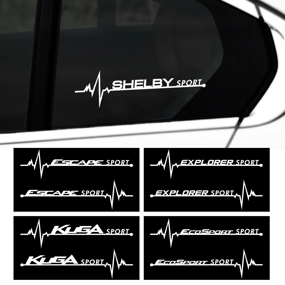 2Pcs Car Logo Window Sticker Decoration Auto Accessories For Ford Focus Mk2 MK3 MK7 MK4 Fiesta Ranger Mustang Kuga Mondeo STLine view 5