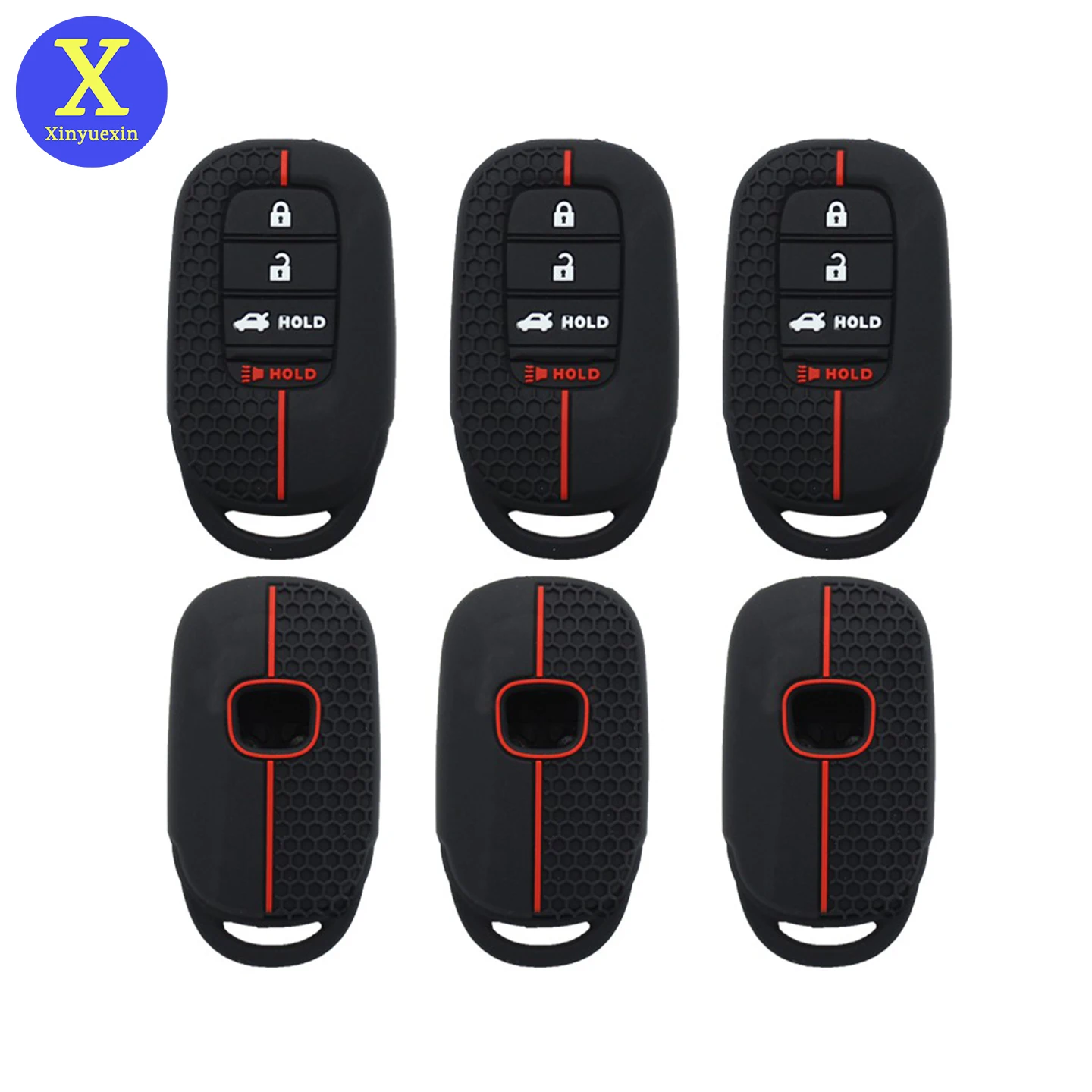 

Xinyuexin Car Key Silicone Case for Honda HR-V HRV 2022 2023 2024 4 Buttons Smart Shell Key Protector Accessories 2 Pcs/lot