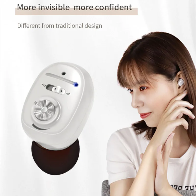 Rechargeable Hearing Aid Digital CIC Hearing Aids High Power Sound Amplifier Invisible Mini Earphone For Deafness audifonos