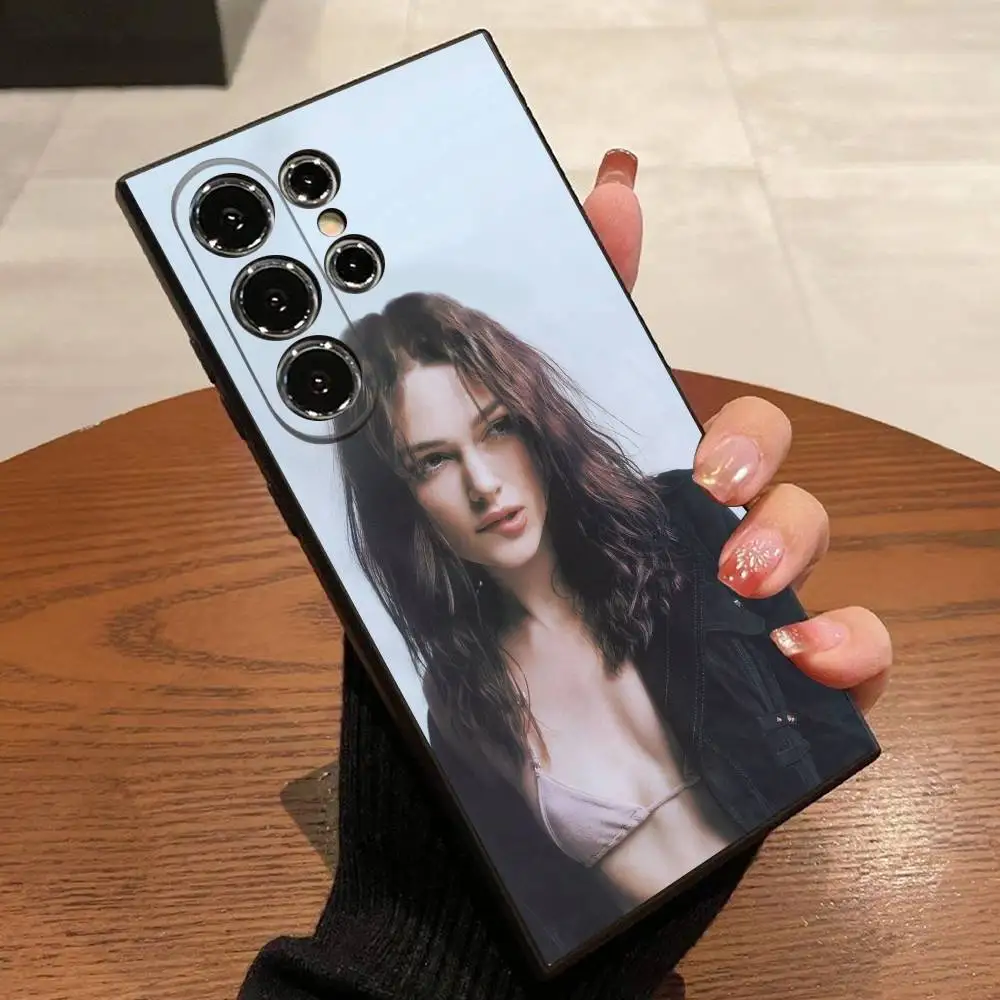 حافظة هاتف K-Keira Knightley لهاتف سامسونج S25، S24، S21، S22، S23، S30، Ultra، S20، Plus، Fe، Lite، 5G غطاء أسود #3