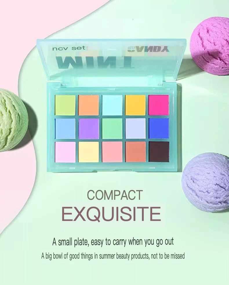 Ucanbe Macaron Eyeshadow Palette Colorful Multi-Color Matte Play Makeup Pink 15 Colors Niche Affordable