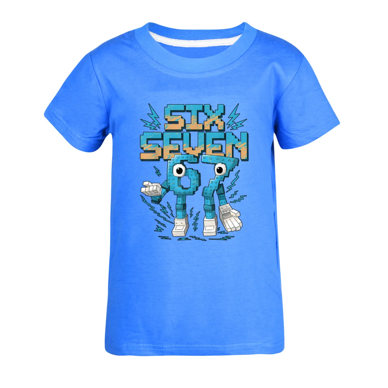 جديد ستة سبعة مضحك Brainrot ميمي الاطفال ملابس الصيف الفتيان الفتيات تي شيرت القطن موضة تي شيرتات قصيرة الاكمام س الرقبة قصيرة الأكمام #6