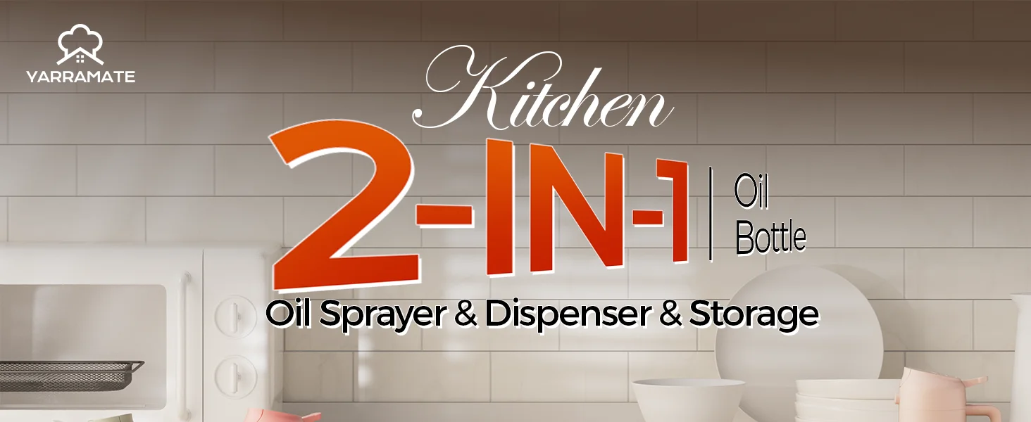 kitchen 2-in-1 oil sprayer&dispenser&storage bottle
