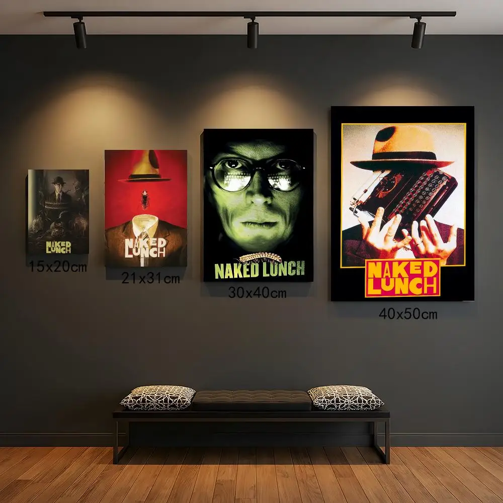 classic movie N-Naked Lunch-H Poster Self Adhesive Wall Decor for Modern Home Cafe Office and Bar
