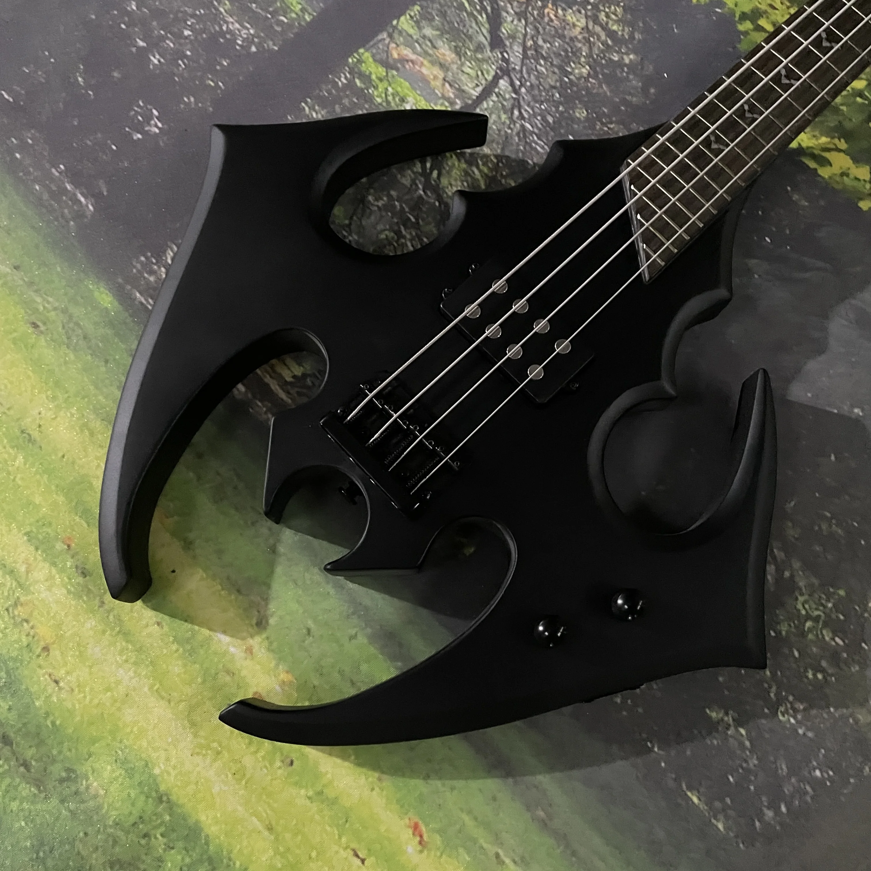 4s باس بات الجسم الكهربائية باس روزوود فريتس جميع الأجهزة السوداء 4 سلاسل ماتي الجسم الغيتار #1