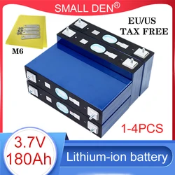 1-4pcs New 3.7V 180Ah Lithium battery real capacity diy 12v 24v Electric car RV Yacht Solar light Rechargeable battery Tax-Free