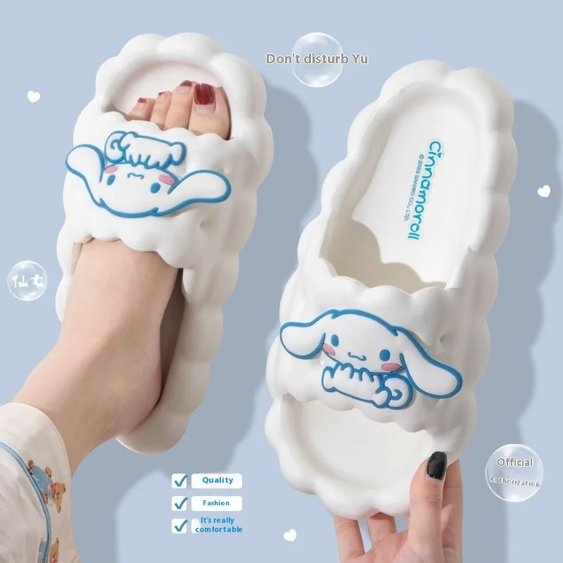 Anime Disney Slippers Kuromi Slippers Kawaii Wome Indoor Slippers Comzy Antislip House Flat Slipper Couples Slides Spring Summer