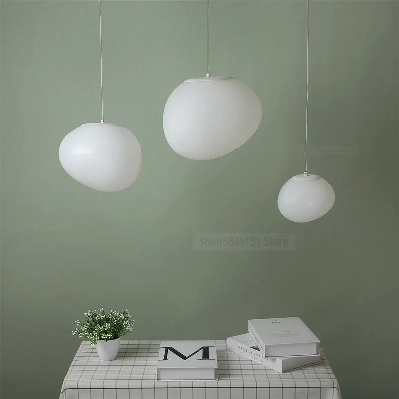 Nordic Modern Pendant Lights Kitchen Hanging Lamps Acrylic Dinosaur Eggs Hanglamp for Dining Living Room Lamp LED Light Fixtures