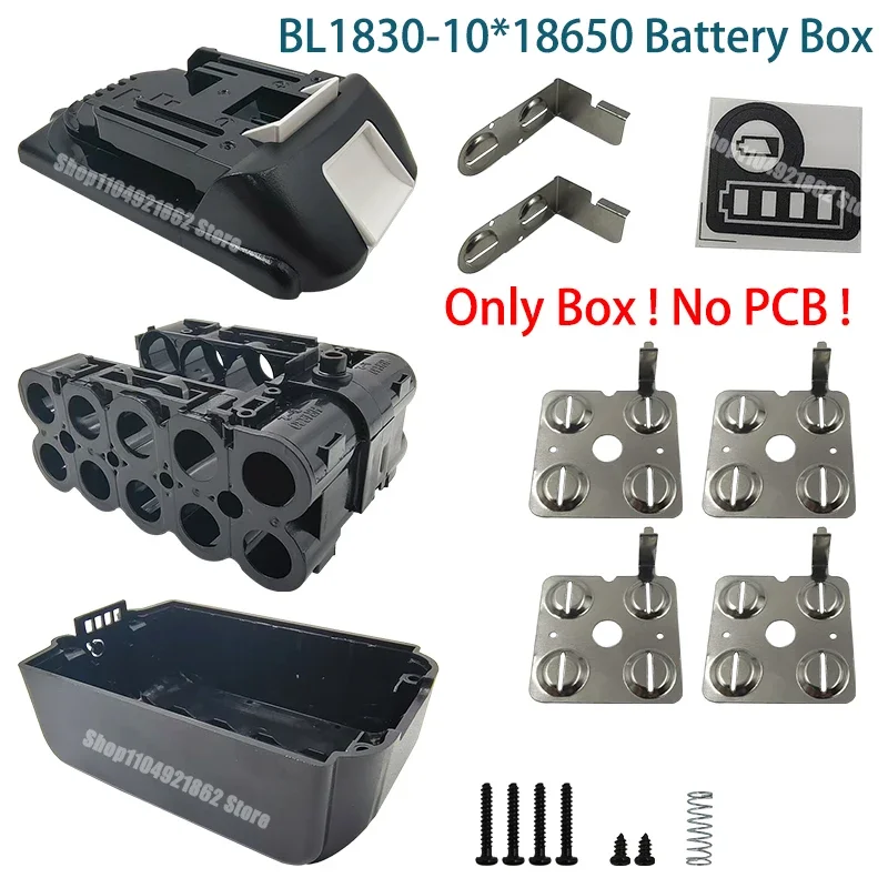Elektrowerkzeug-Zubehör für Makita 18 V Lithium-Batterie, Kunststoffgehäuse, Aufbewahrungsbox, BL1850, BL1830, Gehäuse, Nickelstreifen, Schraube – Detail 1