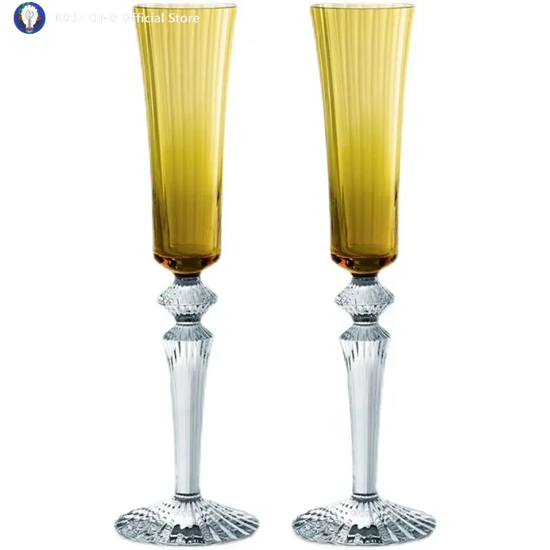 French Crystal Glass Red Wine Glass, High-End Wedding Dinner Gift Champagne Glass