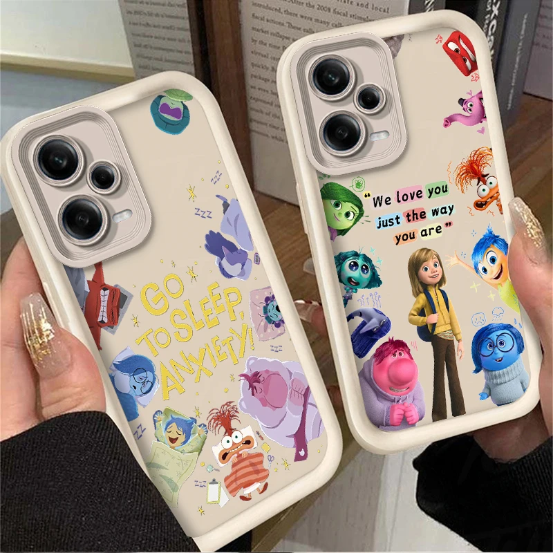 Disney Inside Out 2 TPU Case for Xiaomi Mi 13T 12T 11T 13 12 11 Lite 5G NE POCO X6 X5 X4 GT X3 NFC F3 F4 F5 F6 M6 Pro 4G M5S C65