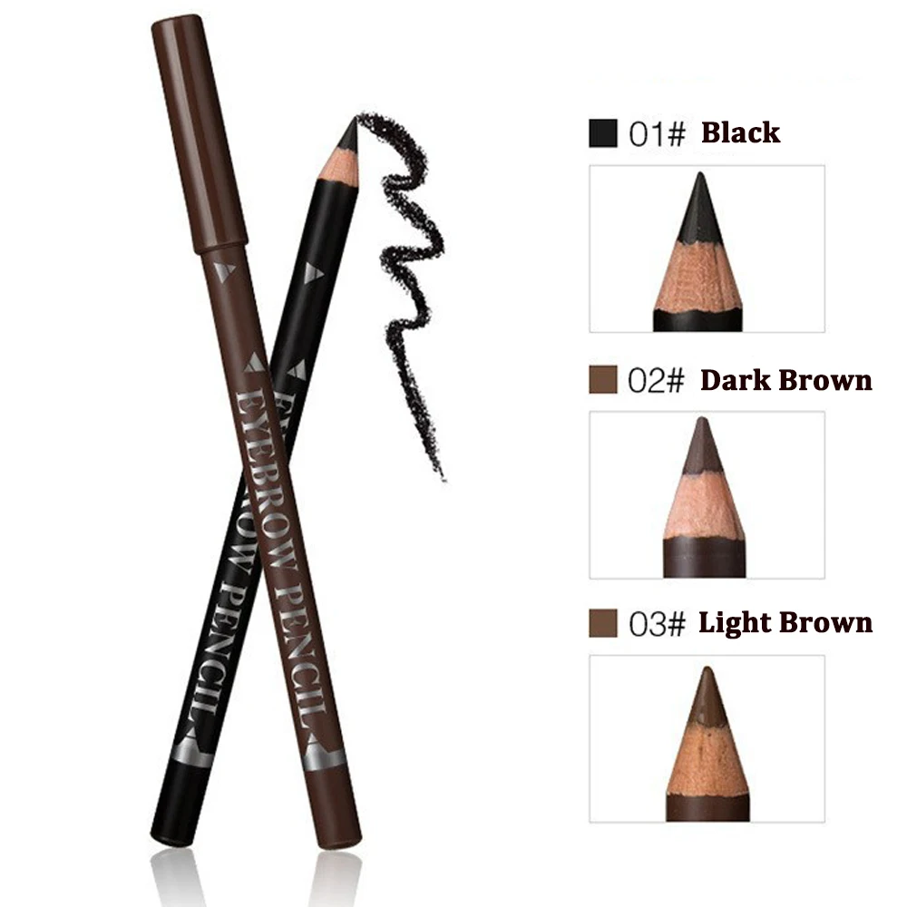 Dual-Use Eyeliner Wenkbrauw Potlood Waterdicht Professionele Vrouwen Oogmake-Up Niet-Vegen Natuurlijke Zwartbruine Wenkbrauwversterker Cosmetica