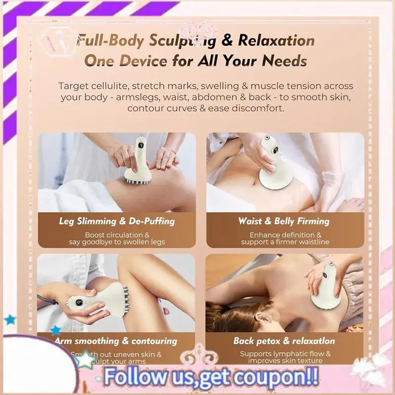 Y74A-For Legs Belly Microcurrent Lymphatic Drainage Massager, Body Sculpting Machine With Cellulite Functionality