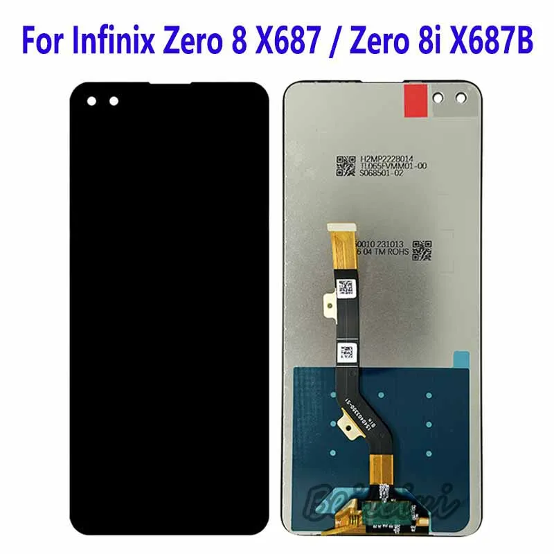 For Infinix Zero 8 X687 LCD Display Touch Screen Digitizer Assembly For Infinix Zero 8i X687B Replacement Accessory