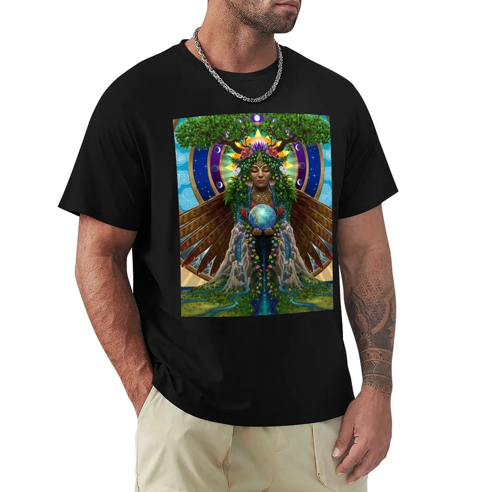 

Gaia: Sacred System T-Shirt sweat sports fans croswit shirt man mens t shirts casual stylish