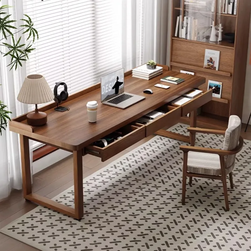 Neuer chinesischer Massivholz-Schreibtisch mit Schubladen, Retro-Computertisch für Zuhause, Schlafzimmer-Fenster-Schreibtisch, Büro-Arbeitstisch