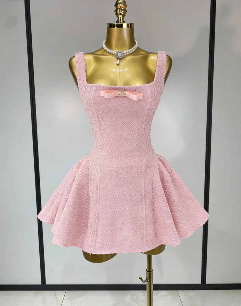 

Розово-бежевое сексуальное платье с квадратным вырезом, А-силуэт, для выпускного вечера, коктейльных вечеринок, торжественных мероприятий, балов, ночных клубов, дней рождения, Vestido