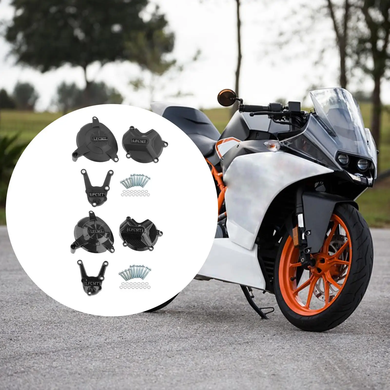 

3 боковых крышки, защита двигателя, защита головки блока цилиндров, крышки 0R HP4