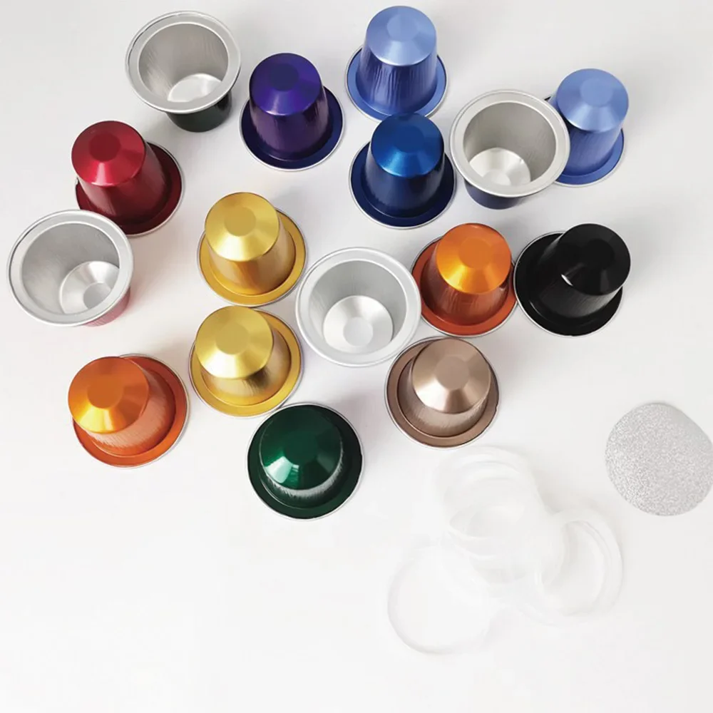 FHEAL 50/100pcs Disposable Refillable Coffee Capsule Cup Fit for Nespresso Automatic Coffee Machine Food Package Cafe Supplie