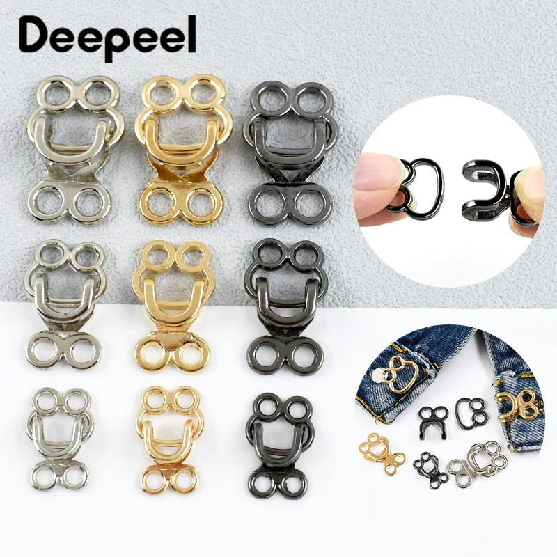 

20/30/50Pcs 18/23/27mm Metal Buckles Invisible Pants Hook Garment Adjustment Button Mink Coat Connect Clasp Hardware Accessories