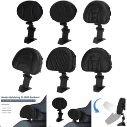 Black Motorcycle Adjustable Multifunctional Comfort Driver Rider Backrest Mounting Kit For Honda Goldwing 2018-2020 GL1800
