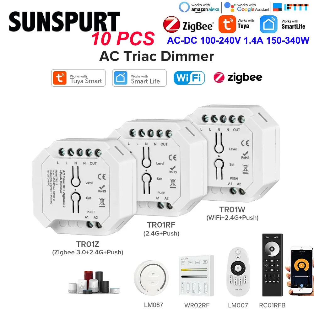 tuya painel rotativo sem fio wifi 24g push 110v220v ac triac dimmer led controle remoto aplicativo tuya para alexa google home 10 01