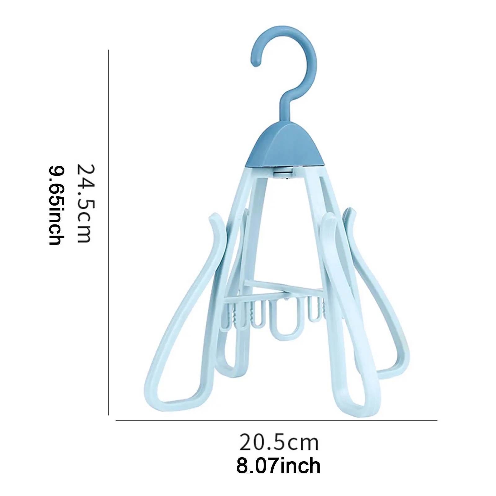 Space Saving Shoe Hanger PP Foldable Drying Rack 360 Rotating Hook Versatile Storage Organizer for Wardrobe and Balcony